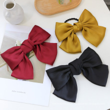 Red big bow girl hair rope day tie web celebrity hair clip with rubber band